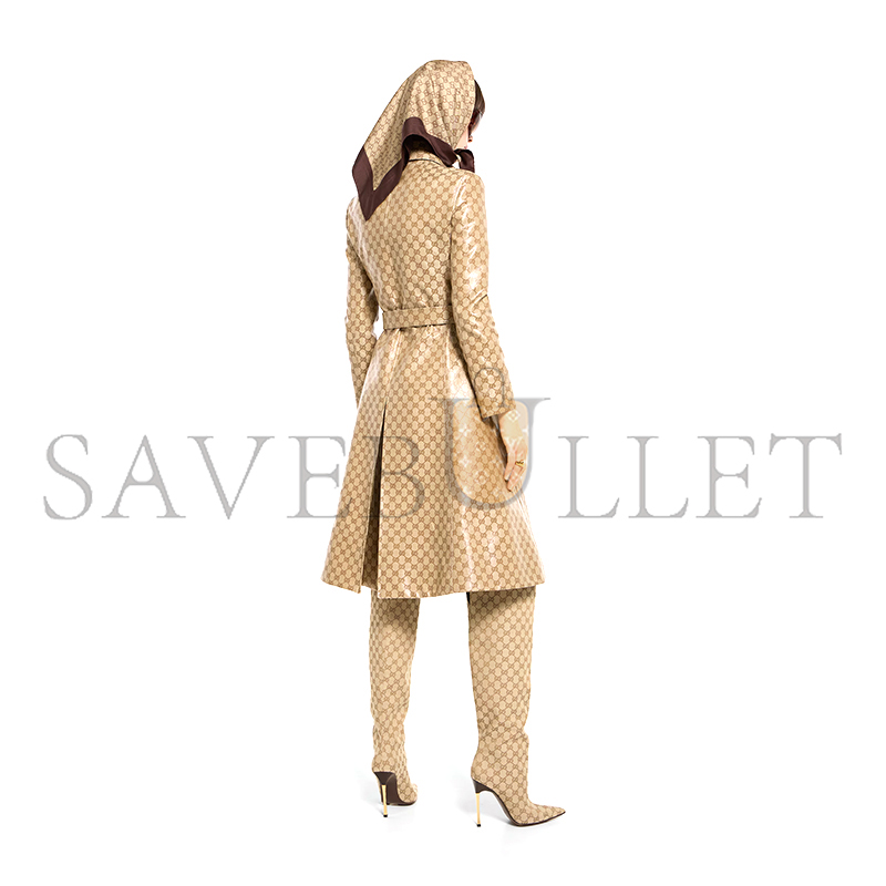 GUCCI COATED GG COTTON CANVAS FABRIC COAT 860487